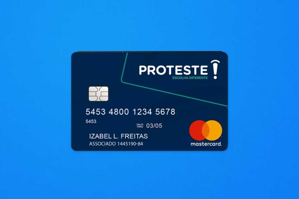 Cartão pré-pago Proteste 